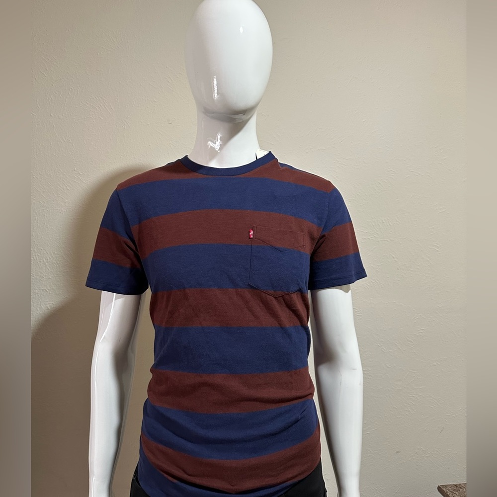 Levi’s Stripe burgundy/Dark blue Medium Short sleeve Shirt